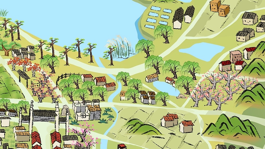 【商业项目/】云上苏绣小镇手绘地图（图ZMjU2NDY0MzIw） - 商业插画 - 站酷设计师小丛冢雉原创素材 - 站酷ZCOOL