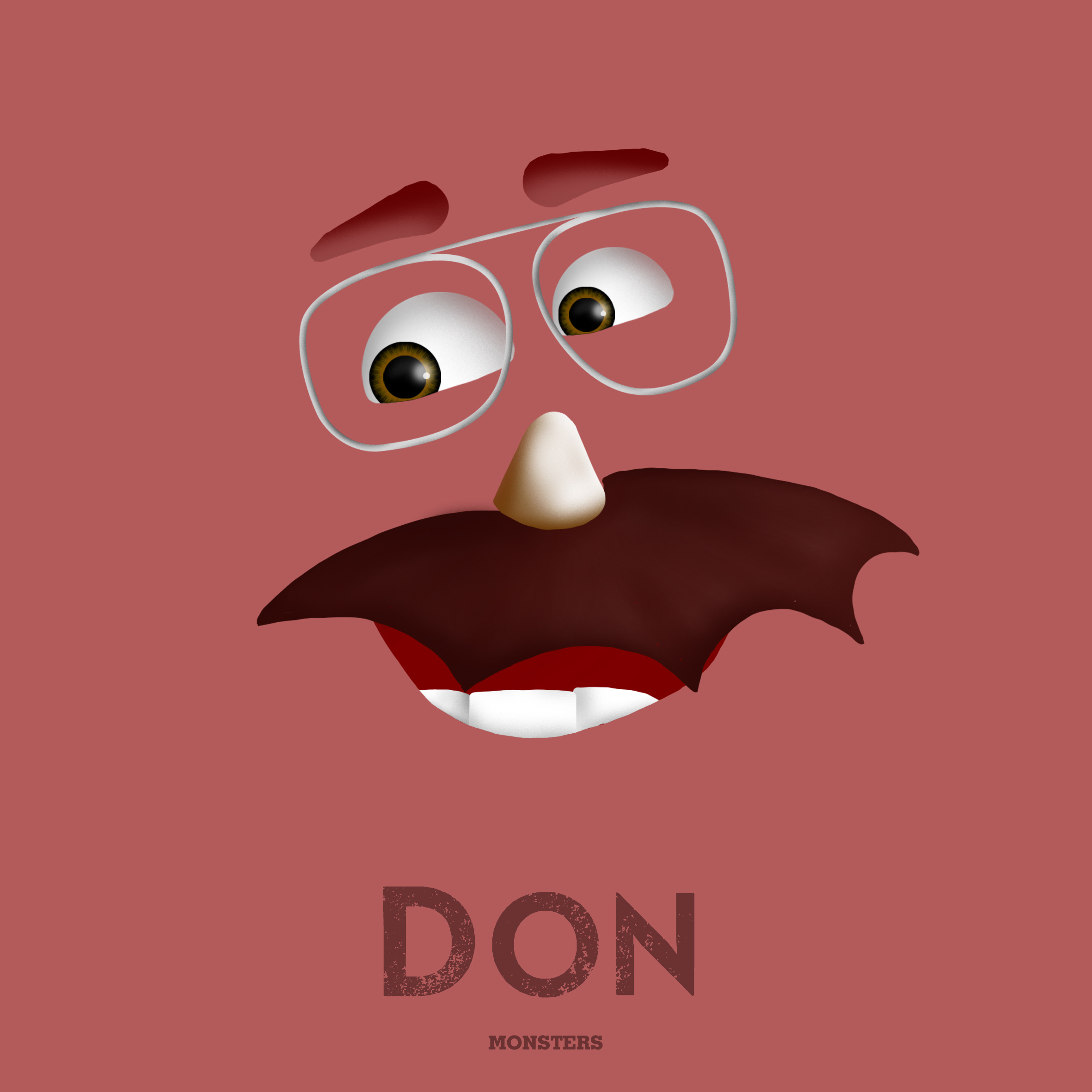 怪兽大学卡通形象插画及其应用