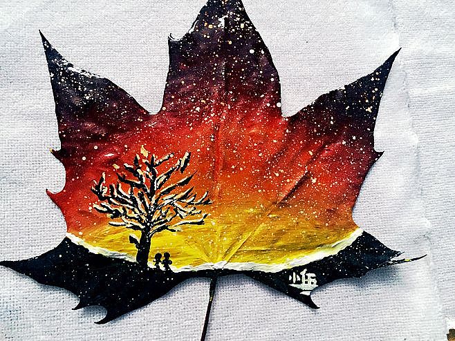 手绘枫叶|纯艺术|绘画|小伍达芬歧 - 原创作品 - 站酷 (zcool)