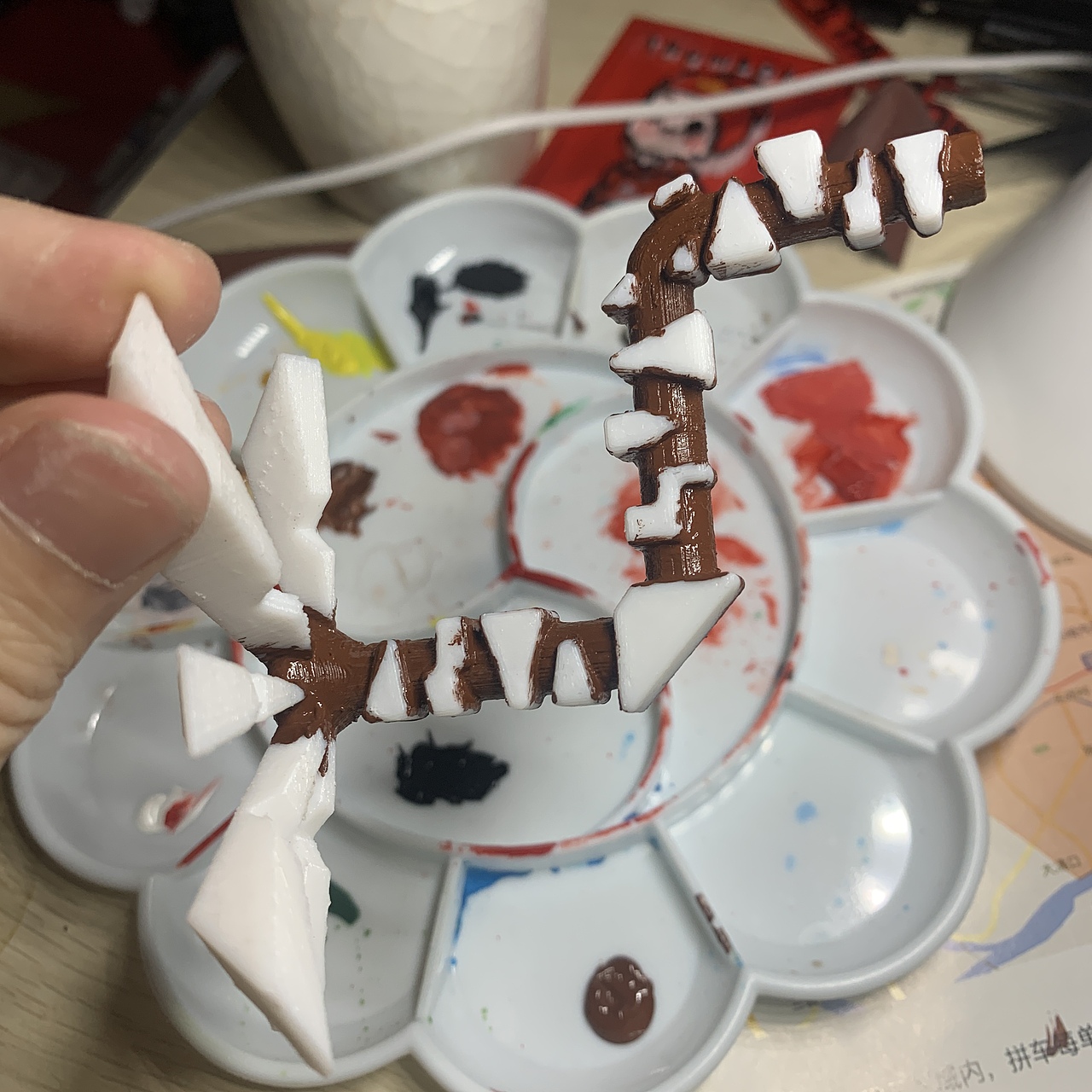 用的丙烯颜料上色