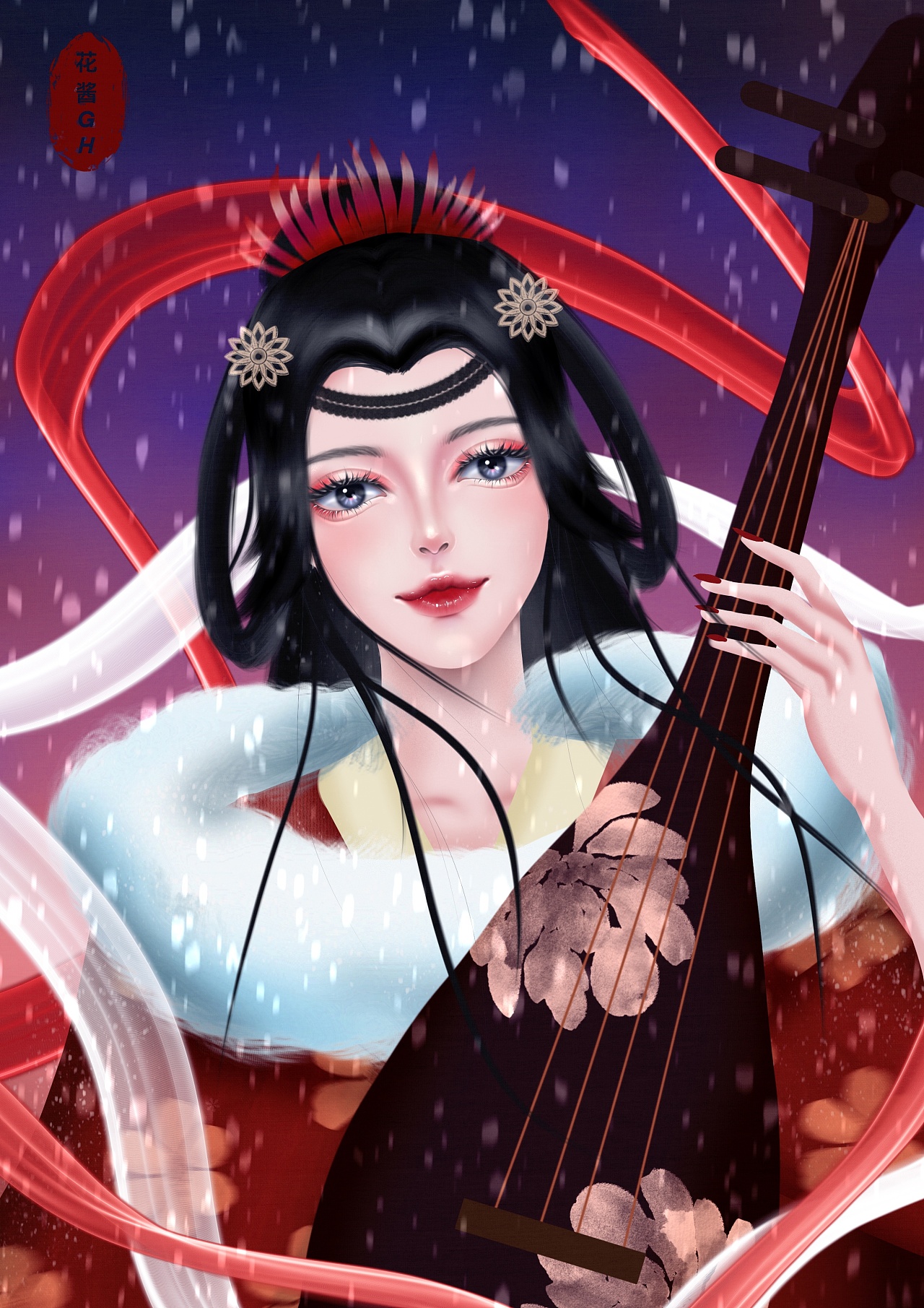 王昭君|插画|创作习作|花酱gh_hjgh - 原创作品 - 站酷 (zcool)