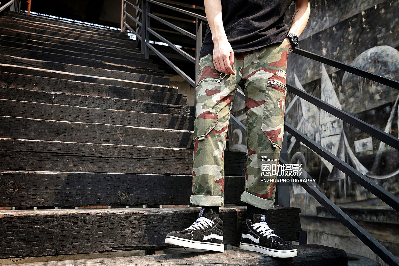 男裤 工装裤 模特摄影