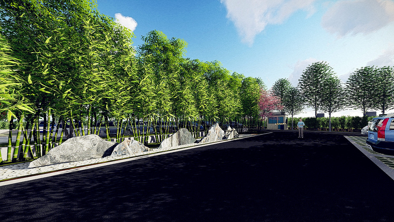 移动办公楼 广场景观设计