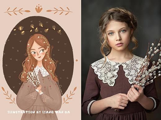 复古欧美风格人物插画