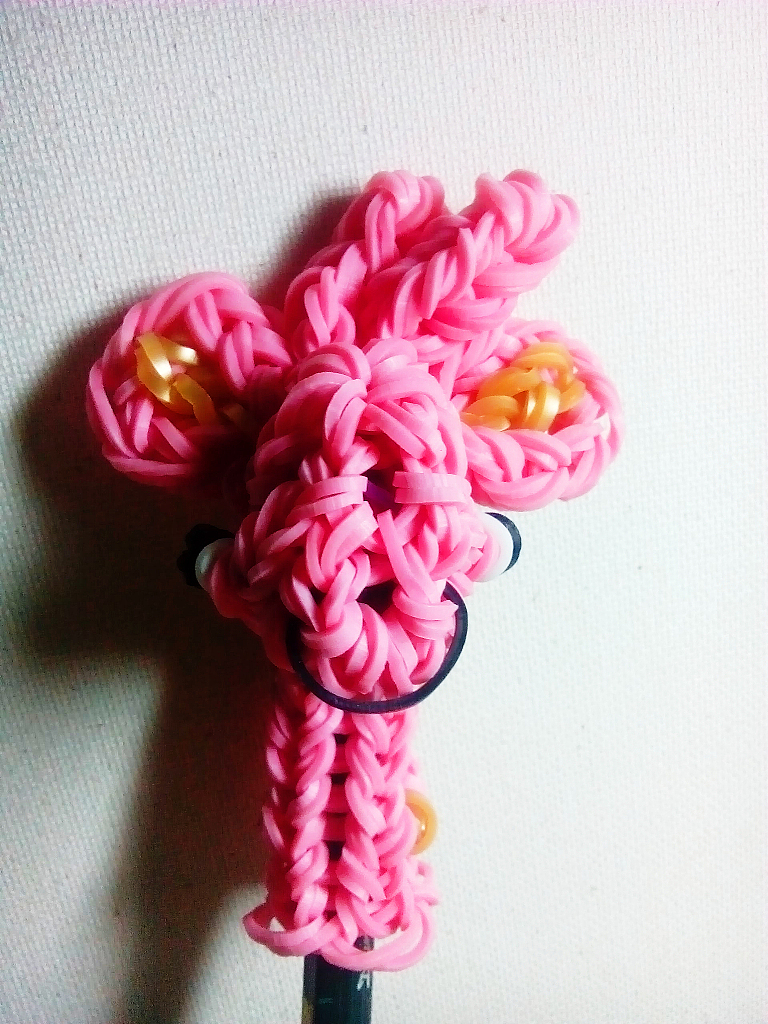 手工彩色橡皮筋编织 公仔笔套 装饰品(二)