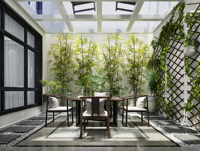 新中式别墅效果图（图ZMTIwNzYzNDU2） - 家装设计 - 站酷设计师天斐效果图小沈原创素材 - 站酷ZCOOL