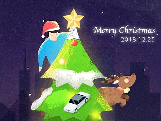 圣诞插画（个人主页-ZMzM1MzU0NjA=） - 创作习作 - 站酷设计师老牛吃菜原创素材 - 站酷ZCOOL