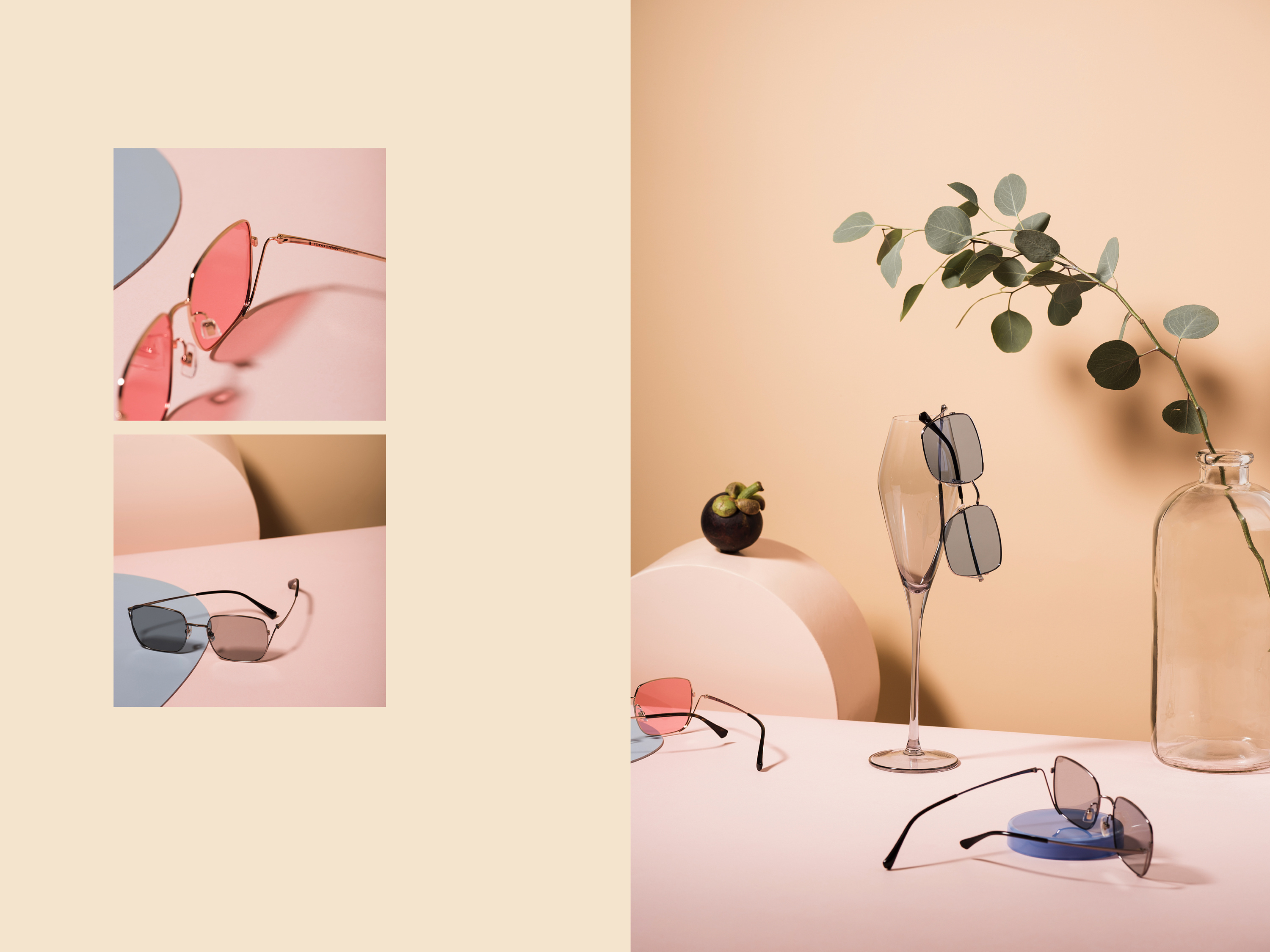 我从你的眼镜看出的色彩世界/黑金眼镜/平面产品摄影