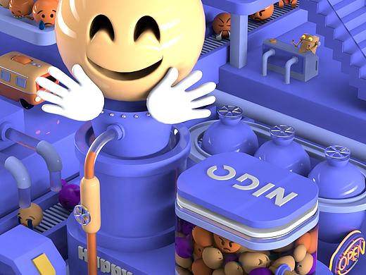酒吧C4D跨年海报