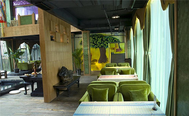 成都素食餐厅设计装修效果图-四川1769装饰