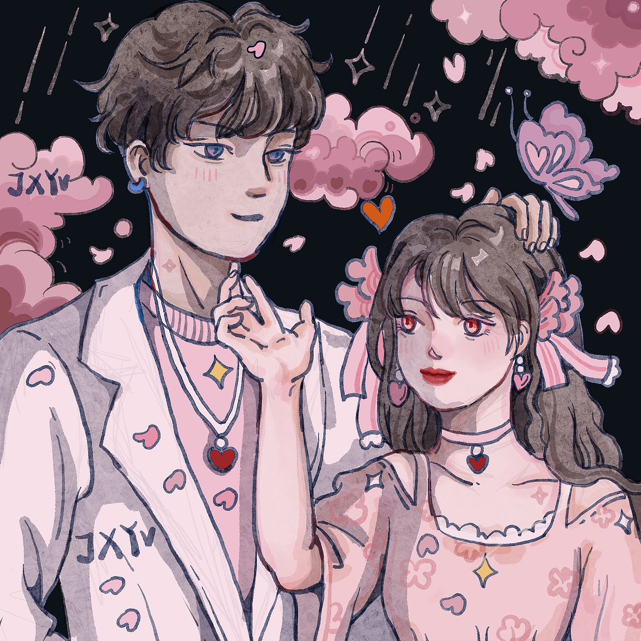 可爱少女Q版风格手绘