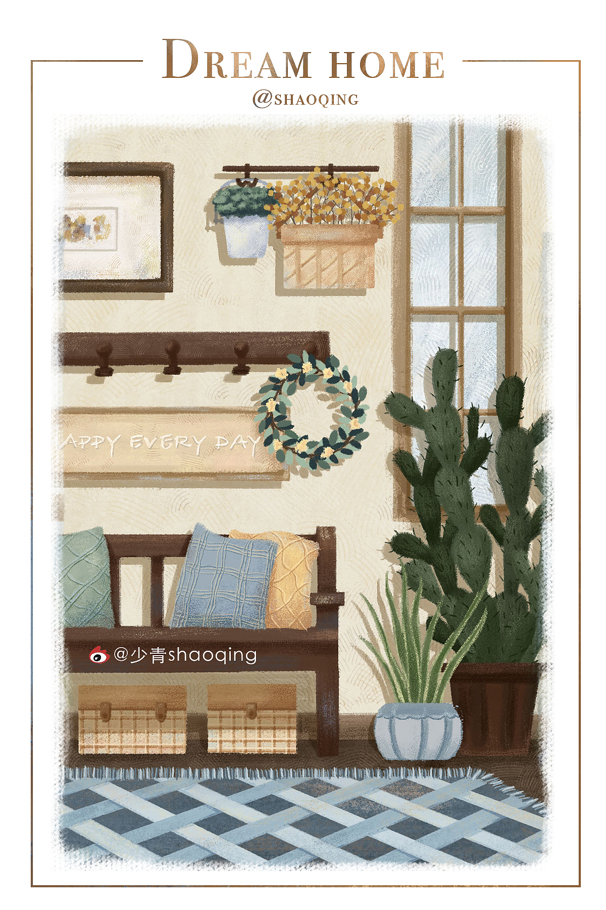 【向往的家】（图ZMTY1MDQxOTk2） - 商业插画 - 站酷设计师少青shaoqing原创素材 - 站酷ZCOOL