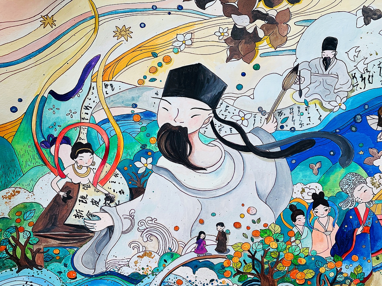 书写新会陈皮的历史故事|插画|概念设定|插画师陈紫筠_原创作品-站酷