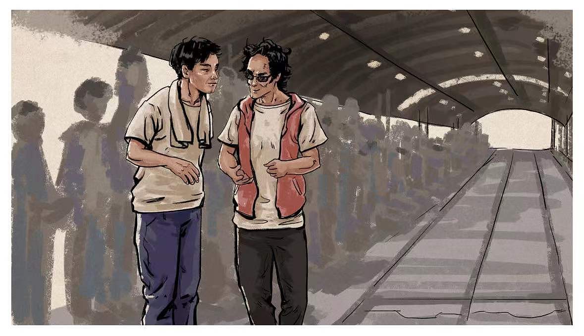 水墨风怀旧题材插画设计