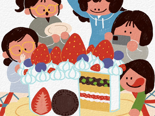 1月2日 纪念好好吃的草莓蛋糕！（个人主页-ZNjM1NzYzNzY=） - 创作习作 - 站酷设计师明碳原创素材 - 站酷ZCOOL