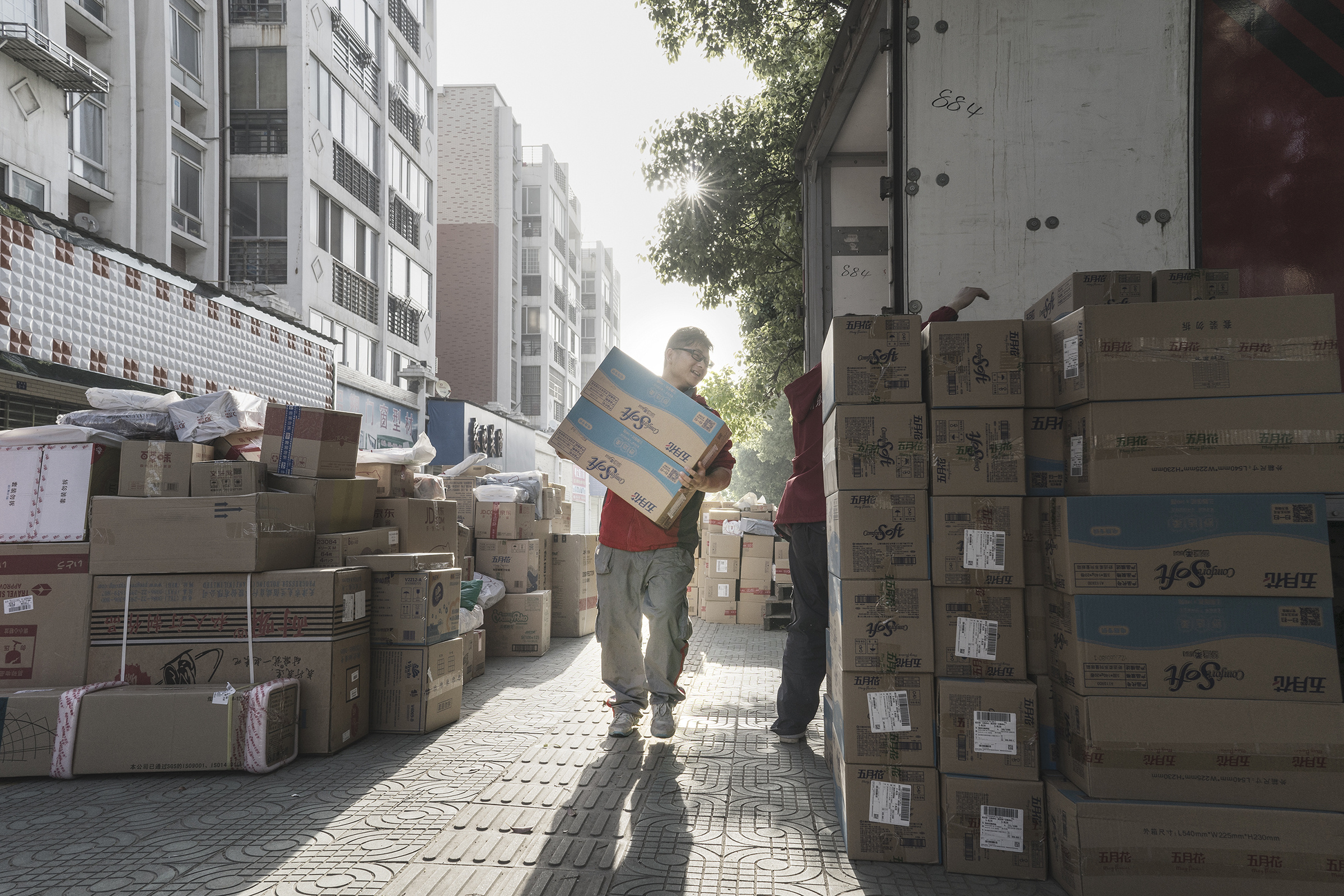 一组京东快递员