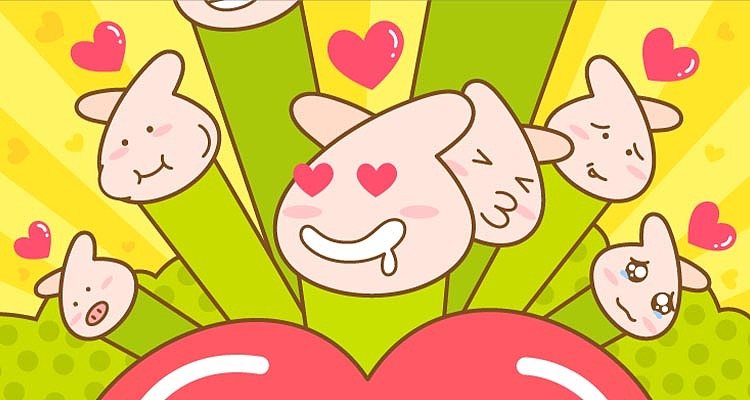 比心儿 表情（图ZMTg0OTYzNzY4） - 艺术插画 - 站酷设计师大雄苦哈哈原创素材 - 站酷ZCOOL