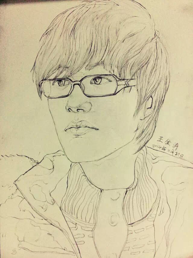 许嵩线稿|纯艺术|绘画|rulerjump_原创作品-站酷zcool