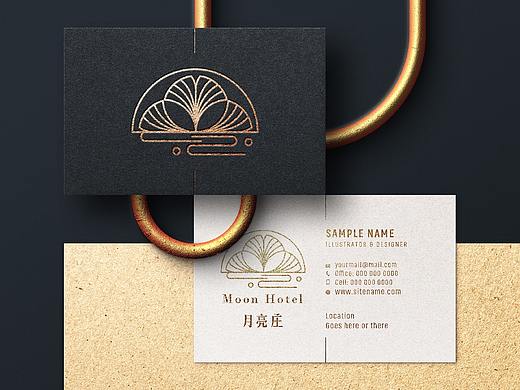 月亮庄酒店logo设计