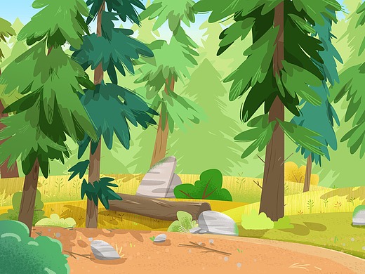 树林插画-艺术插画6962103年前人设3插画-概念设定30023年前人物设计