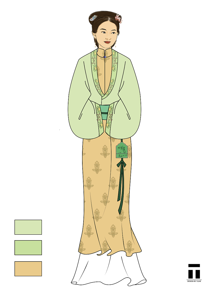 原创作品:红楼梦平儿影视服装设计