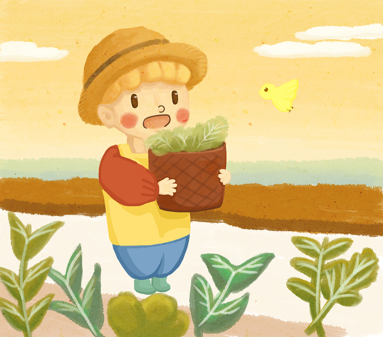 【许舍农场 系列插画】带上孩子一起去农场郊游吧！（图ZMTQwMjUyOTA0） - 概念设定 - 站酷设计师Aki馨原创素材 - 站酷ZCOOL