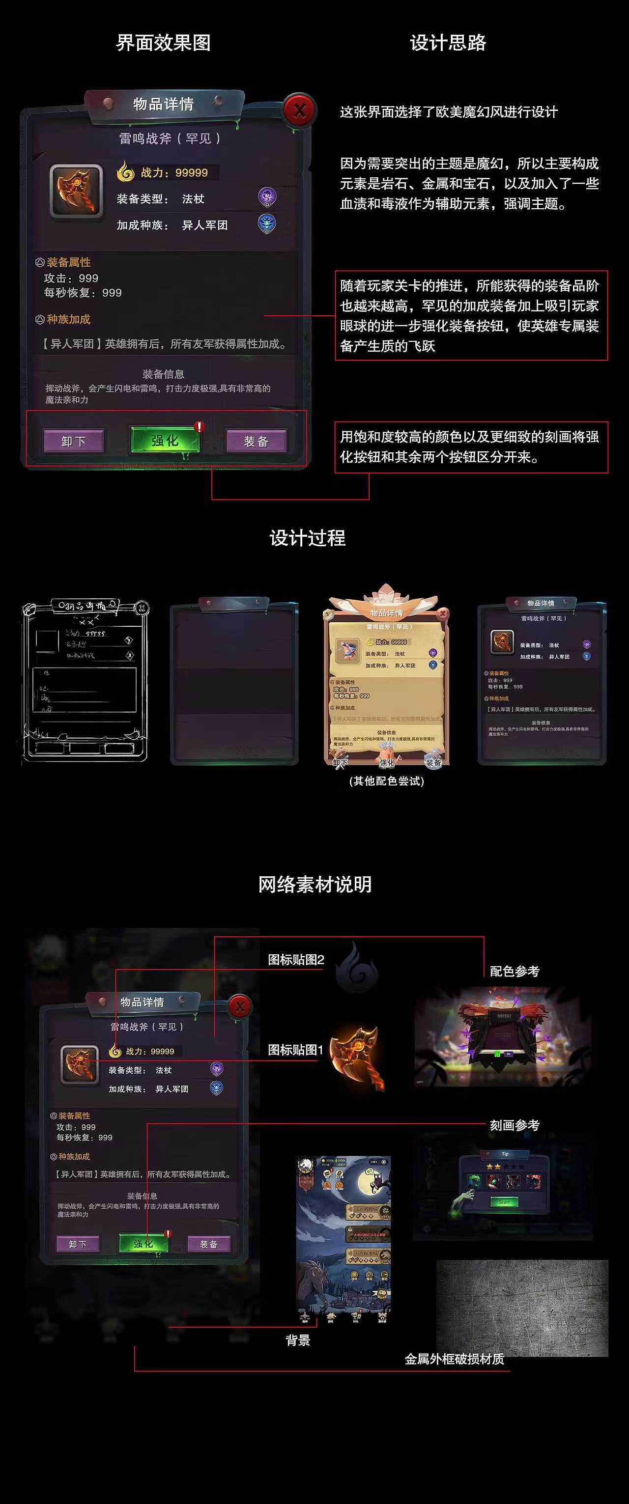 欧美魔幻风界面（图ZMjg4OTQ3MTUy） - 游戏UI - 站酷设计师阿土伯伯略略略原创素材 - 站酷ZCOOL