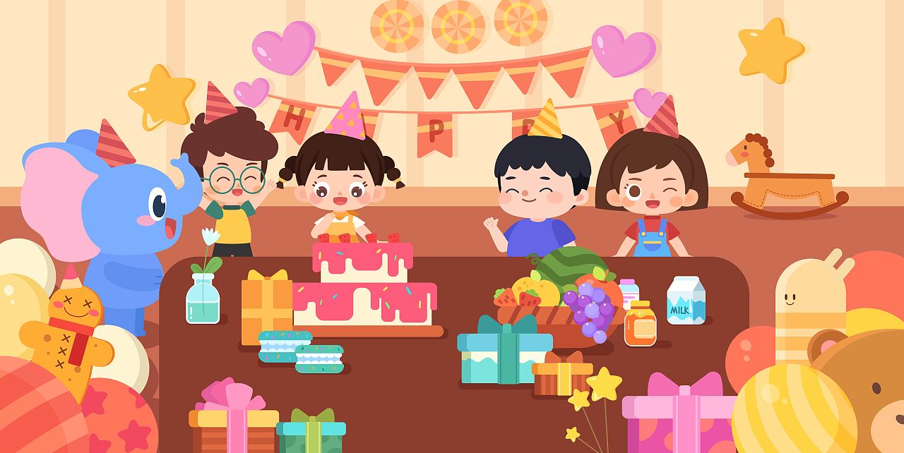 儿童插画《生日》