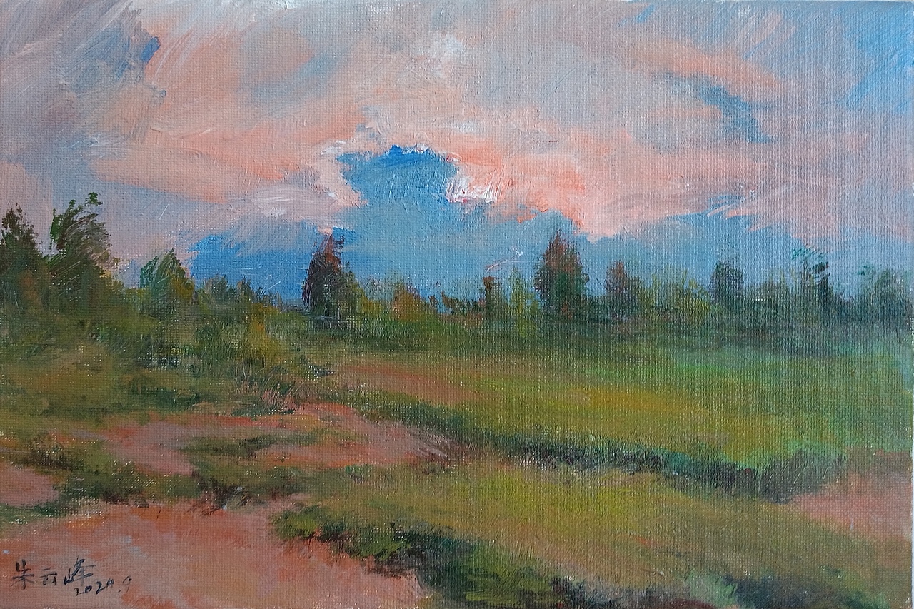 丙烯画风景写生