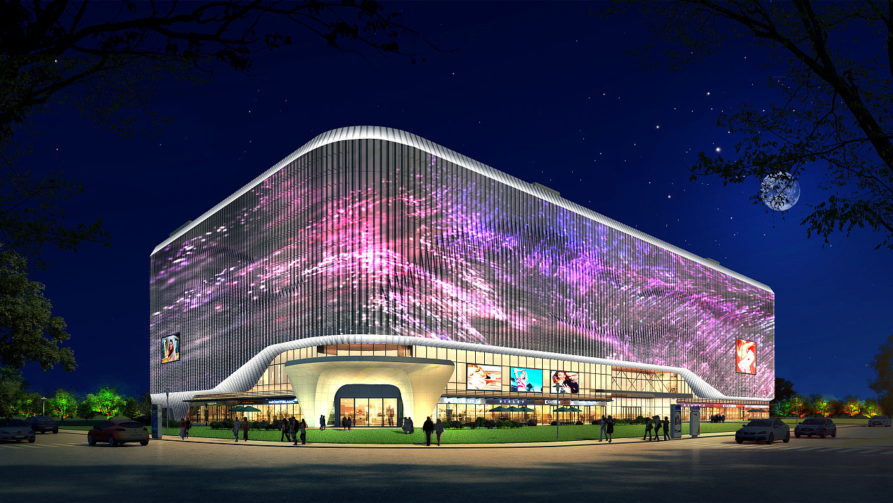 商业综合体亮化设计效果图