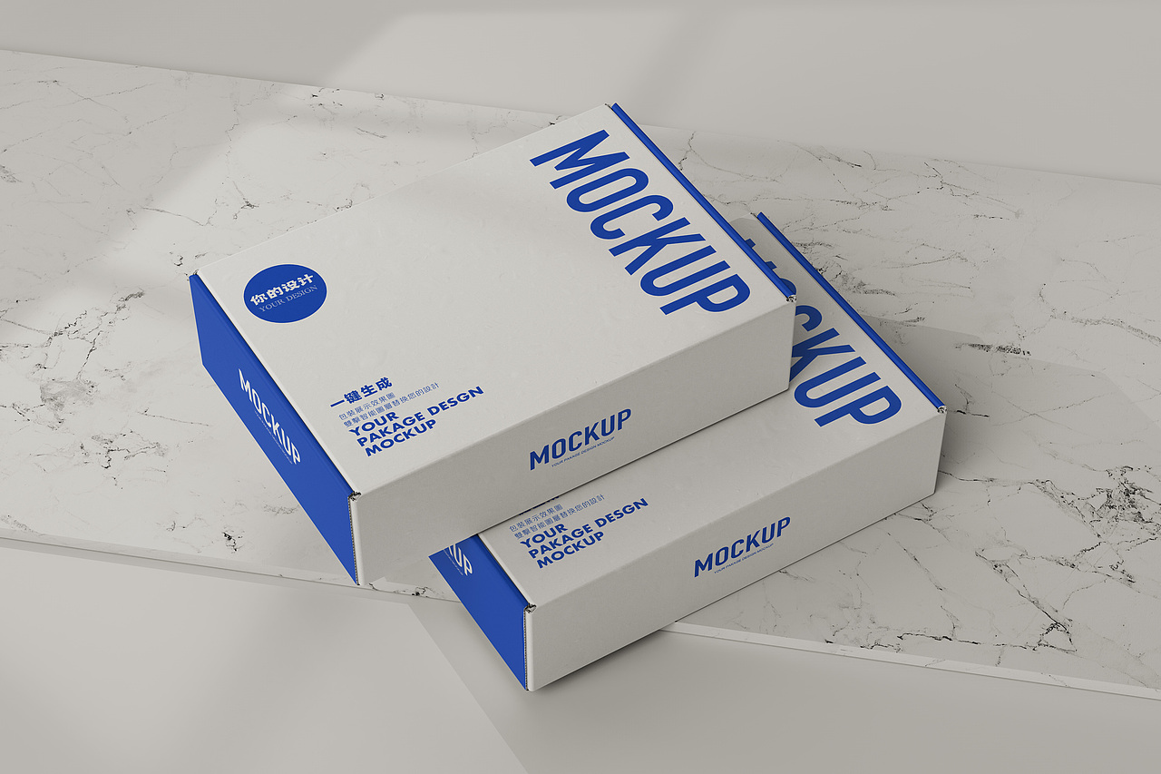 瓦楞纸飞机盒包装样机