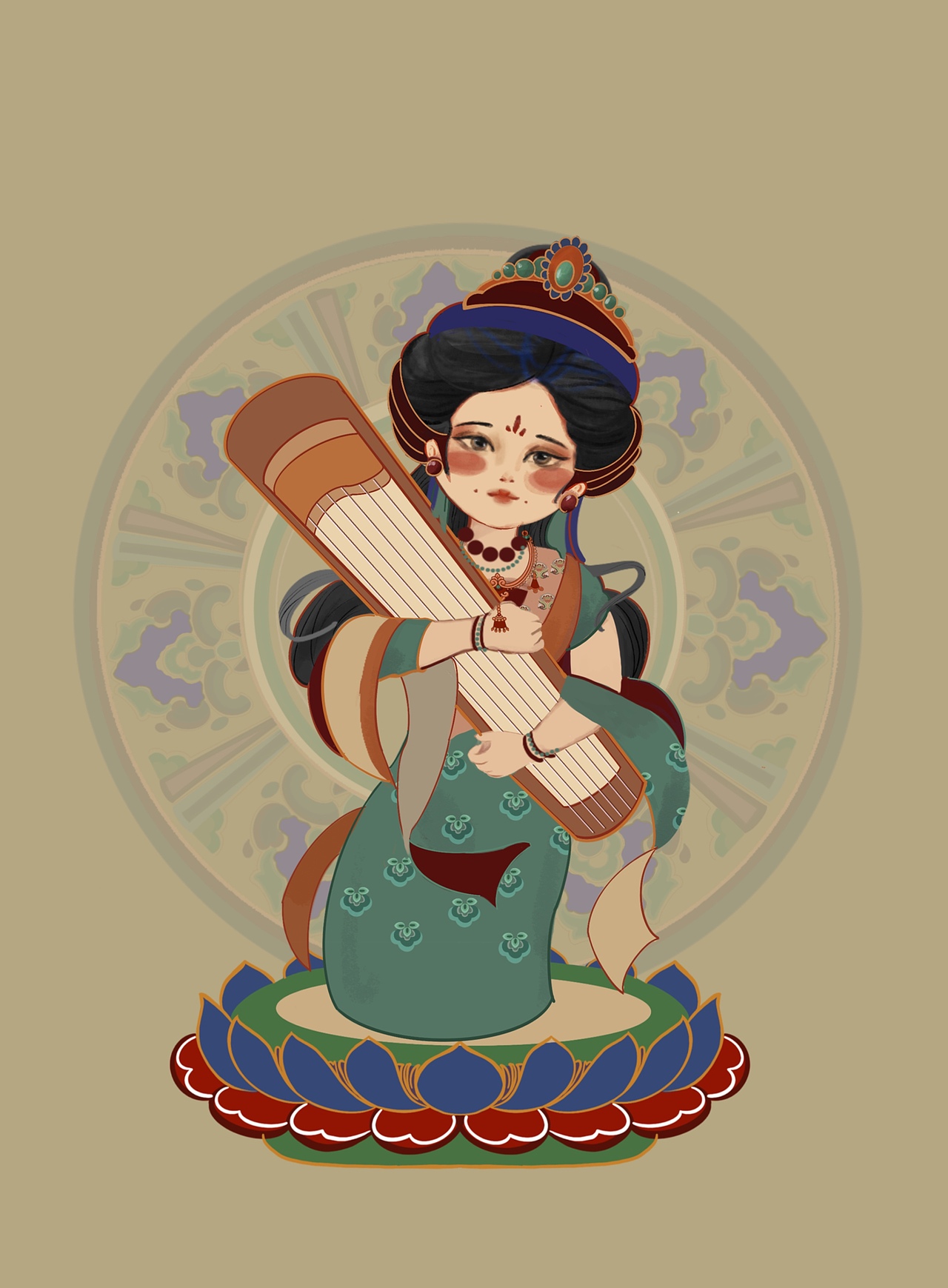 敦煌十二小仙（图ZMjkzNjUyNjI0） - 商业插画 - 站酷设计师小果碗儿原创素材 - 站酷ZCOOL