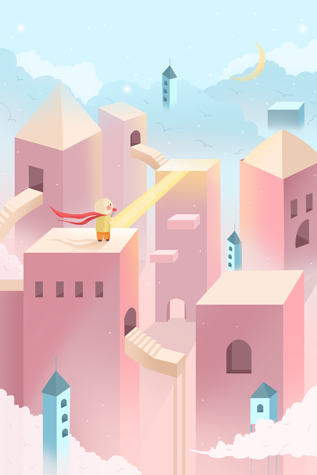 不止七夕，更盼朝夕（图ZMjY2NjMwNjc2） - 商业插画 - 站酷设计师小星芒原创素材 - 站酷ZCOOL