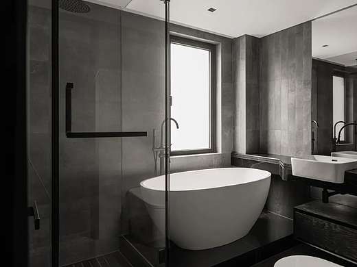 97㎡现代风格新房装修，黑白灰时尚新居 ​​​​