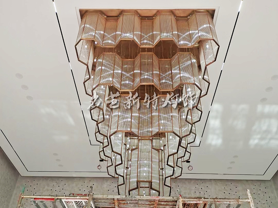 宴会厅新中式吊灯定制（图ZMjc4MjA1MDIw） - 酒店餐饮设计 - 站酷设计师明古灯饰定制图库原创素材 - 站酷ZCOOL