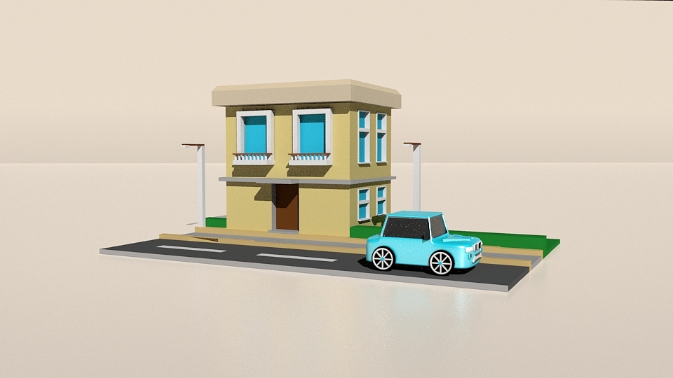 卡通场景建模练习（图ZMjY1NjgyOTM2） - 场景 - 站酷设计师WANGYUFEIII原创素材 - 站酷ZCOOL