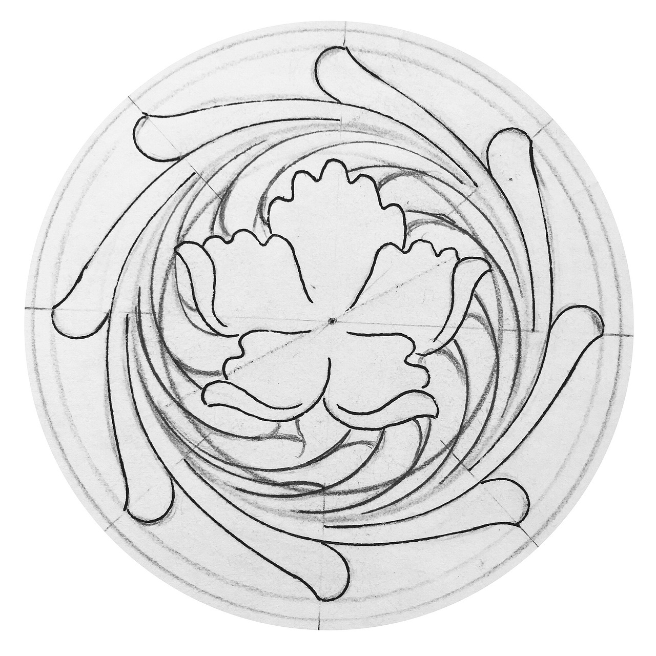 单圈闭环结构唐草初学必备