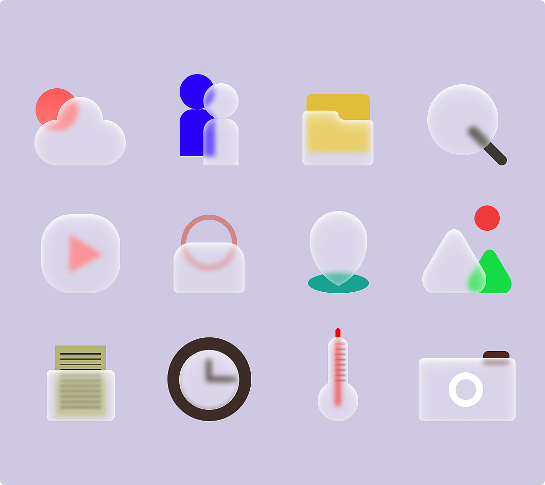 毛玻璃效果手机图标（图ZMjYzOTcyMzA0） - 图标 - 站酷设计师鱼人的荣光原创素材 - 站酷ZCOOL
