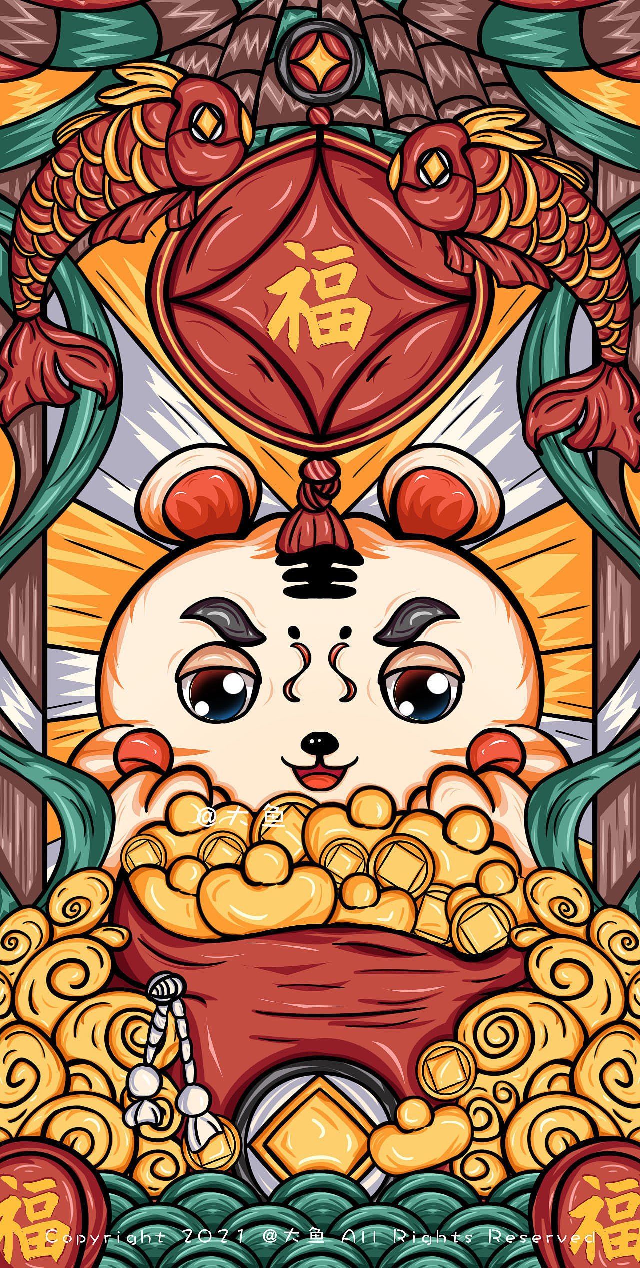 一些国潮插画（图ZMjc5NzQ0Mjky） - 创作习作 - 站酷设计师大鱼的插画世界原创素材 - 站酷ZCOOL