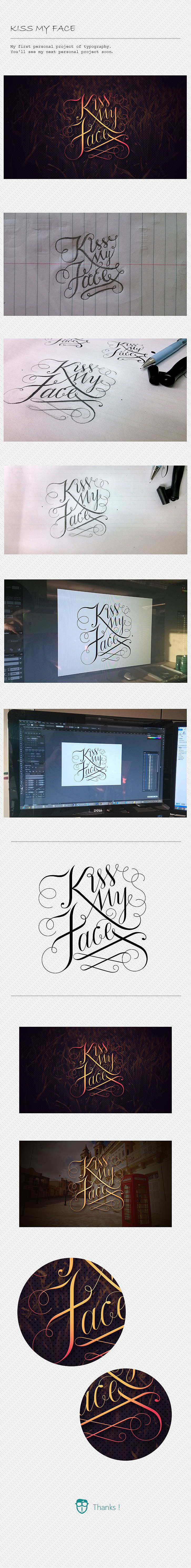 kiss my face（图ZMTQ1NzQyNTI=） - 字体/字形 - 站酷设计师ic_on原创素材 - 站酷ZCOOL