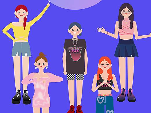 BreakIce扁平风形象设计（个人主页-ZNTQxNjkyMDA=） - 创作习作 - 站酷设计师之暇原创素材 - 站酷ZCOOL