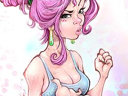 以前的铅笔手绘美女（美式）