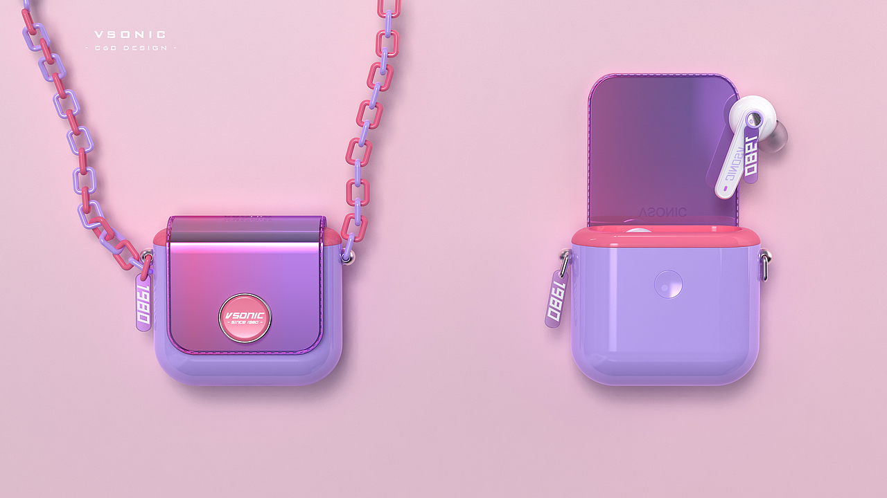 vsonic tws耳机 潮流鬼马风|工业/产品|电子产品|橘子绵绵冰_原创作品