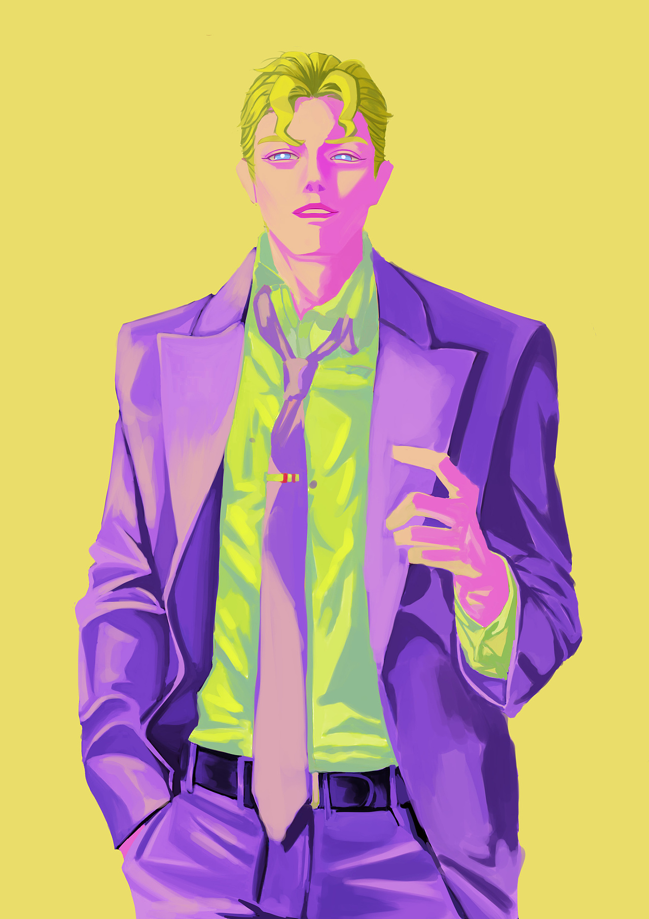 普通上班族吉良吉影|插画|游戏原画|三猗窝座_原创作品-站酷zcool