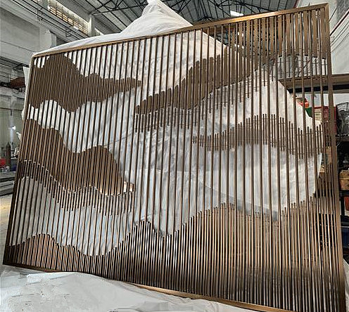 为这款售楼部不锈钢背景墙山峦屏风装饰打满分（图ZMjE3Njg2MTQ4） - 景观设计 - 站酷设计师金属制品专家原创素材 - 站酷ZCOOL