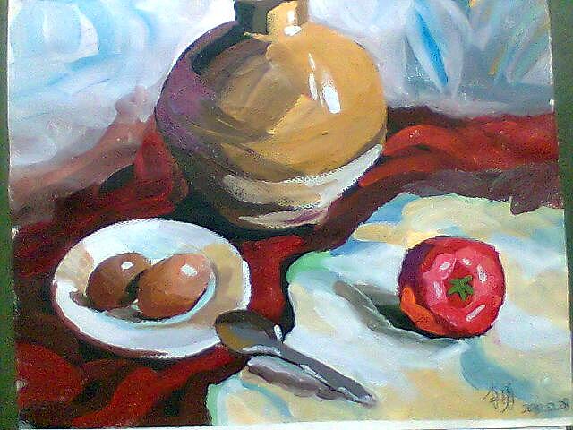 水粉静物作品(高中时期)