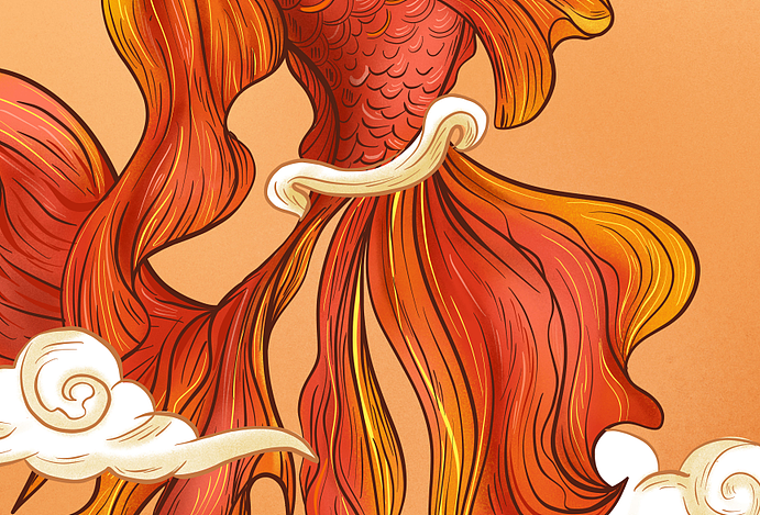 新年财神锦鲤贺新春（图ZMTgyNzEyNzMy） - 商业插画 - 站酷设计师大禹哥Yuger原创素材 - 站酷ZCOOL