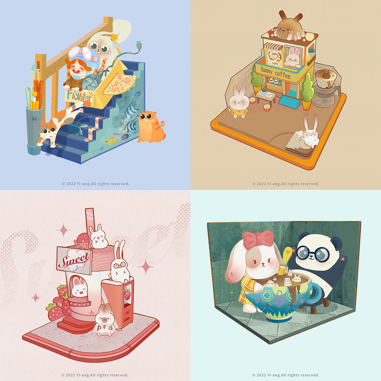 3月作品合集（图ZMjk2MDQxOTA4） - 儿童插画 - 站酷设计师奕昂原创素材 - 站酷ZCOOL