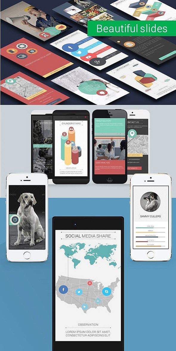 平板电脑智能手机移动设备PPT演示文稿模板