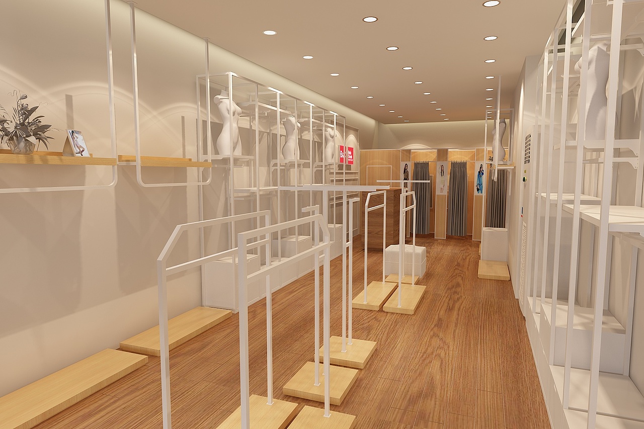 服装店货架,服装店道具、服装店装修图,新款货架